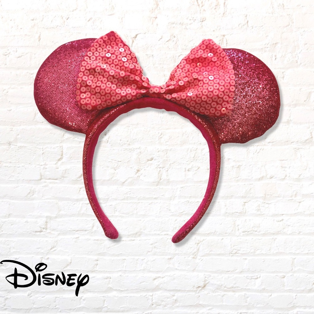 Disney Pink Sequin Minnie Ears Headband